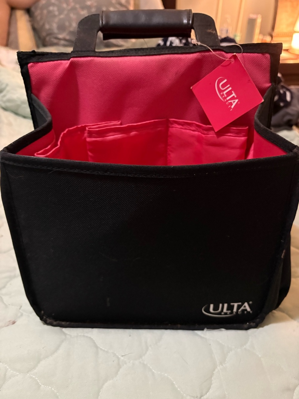 Ulta Beauty Pink and Black Makeup Tote